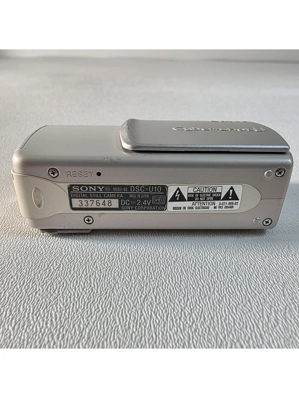 Sony Cyber-shot DSC-U10 Digital Compact Camera Silver With Memory Stick